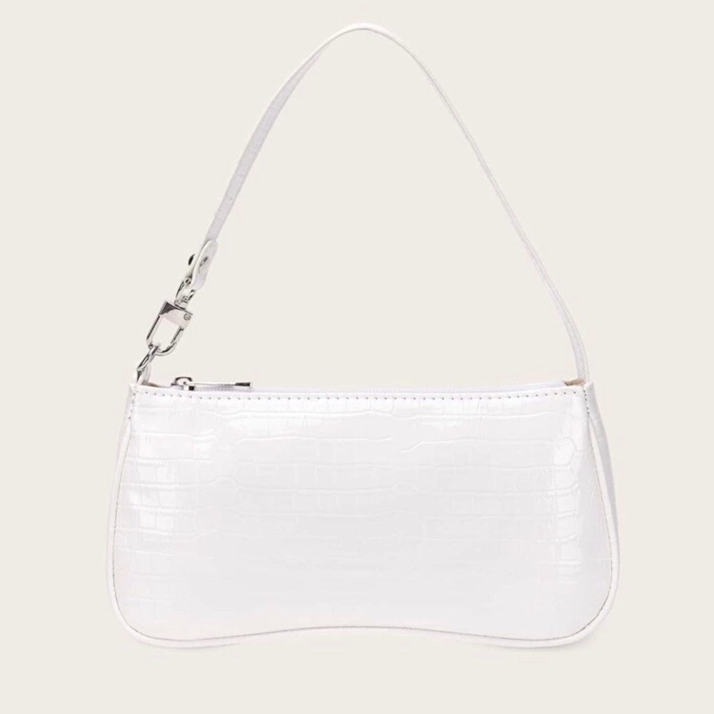 SHEIN | Croc Embossed Baguette Bag